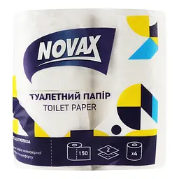 Туалетний папір Novax целюлозний, двошаровий, 4 рулони - мініатюра 2