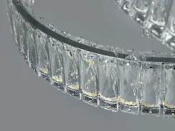 Люстра стельова LED Diasha 531/600CH, 80W, хром, кристалічна, преміум стиль, висота 115 см, діаметр 65 см - мініатюра 4