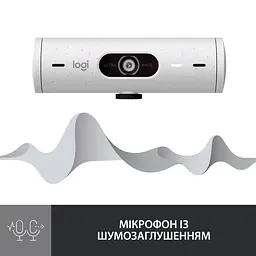 Веб-камера Logitech Brio 500 White (960-001428) - мініатюра 4