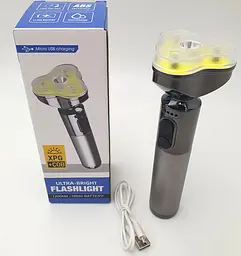 Ручний LED ліхтар XPG+COB акумуляторний ліхтарик 4 режими роботи USB заряджання 1200мА Ranchi RC-2101 - мініатюра 2