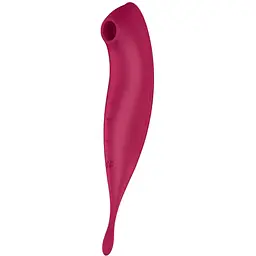 Вакуумний кліторальний стимулятор з вібрацією Satisfyer Twirling Pro+ червоний