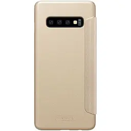 Чохол-книжка Nillkin Sparkle Leather Case Samsung Galaxy S10 Gold - мініатюра 2
