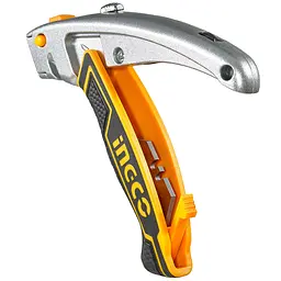 Ніж трапецієвидний Ingco Industrial Profi 6 ​​лез SK5 61х19 мм (HUK6128) - мініатюра 5