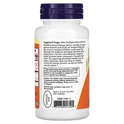 Жирні кислоти NOW Evening Primrose Oil 500 mg, 100 капсул - мініатюра 3