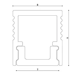 LED профіль підвісний з розсіювачем PC, 2м KLOODI KLP0809 2 - мініатюра 5