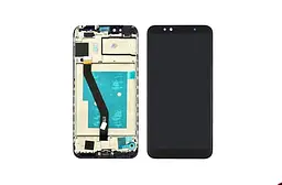 Дисплей для Huawei Y6 2018 з чорним тачскрином і корпусною рамкою