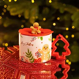 Чашка порцелянова Christmas Tree 400 мл кораловий FM-CS-18A - мініатюра 3
