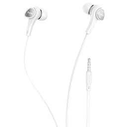 Провідні навушники Hoco M66 Passion in-line control eaphones with mic Hi-Res, 3.5mm, 1.2m, white - мініатюра 2