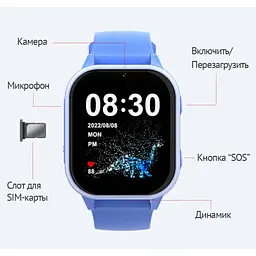 Розумний годинник з відеодзвінком Wonlex KT19 PRO 8GB Blue (SBWKTP8BE) - мініатюра 4