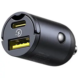 АЗП Baseus Tiny Star Mini 30W (1USB-A/1C) (C00035001121) Cosmic Black - мініатюра 3
