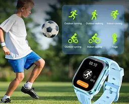 Дитячий розумний смарт годинник Lemfo D58 з GPS трекером, 4G сім картою, прослушкою, відеодзвінками та YouTube, TikTok, WhatsApp Синій - мініатюра 6