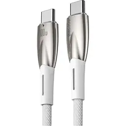 Кабель Baseus Glimmer Series Fast Charging USB-C to USB-C 100w 2m White (CADH000802) [127951] - мініатюра 2
