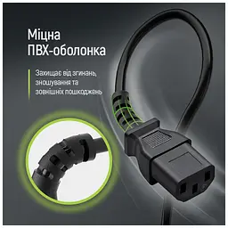Кабель живлення C13 1.8m black ColorWay (CW-CBP082-BK) - мініатюра 10