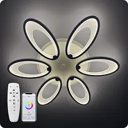 Люстра світлодіодна 517 Dlight 3color з пультом 100Вт Білий (01651)