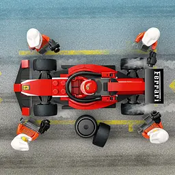 Конструктор LEGO City Піт-стоп і піт-екіпаж F1 з болідом Ferrari 322 деталі (60443) - мініатюра 9