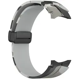 Ремінець для Samsung Galaxy Watch 4 Classic 42mm - сіро-чорний ширина кріплення 20мм силікон Watchbands Cls-color (W30-7WB62202667) - мініатюра 3