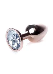 Анальна пробка з кристалом B-Series HeavyFun Plug-Jewellery, 7 см (прозорий)
