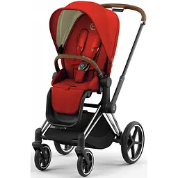 Прогулянкова коляска Cybex Priam 4.0 Autumn Gold шасі Chrome Brown 2023 р. - мініатюра 2