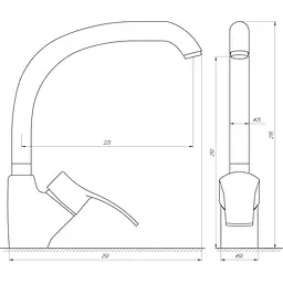 Змішувач для кухні Globus Lux QUEENSLAND GLQU-0203S-BIG-1-ONIX - мініатюра 7