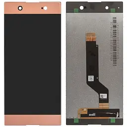 Дисплей Sony G3212 Xperia XA1 Ultra Dual /G3221 /G3223 /G3226 рожевий, PRC переклеєне скло