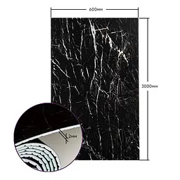 Самоклеюча стінова PET плитка Sticker Wall в рулоні 600х3000х2мм SW-00001694 - мініатюра 3
