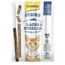 Ласощі для кішок GimCat Sticks Salmon&Trout з лососем та фореллю 4 шт по 5 г (G-400778)