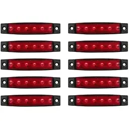 Габарит LED прямокутний 100х10 мм 12/24V Led 6 діодів 5 шт. (201306)