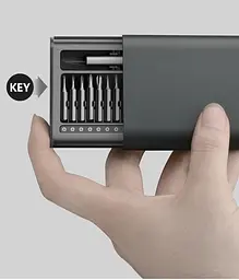 Набір магнітних прецизійних викруток Kit Bits Hammer 25 в 1 для точних робіт, дрібного ремонту в кейсі - мініатюра 7