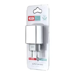 Мережевий зарядний пристрій XO L65EU 2.4A two USB charger Білий - мініатюра 2