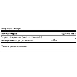 Екстракт квітів ромашки Swanson Chamomile Flower Extract Standardized Apigenin 500 мг 60 капсул (2022-09-1094) - мініатюра 3