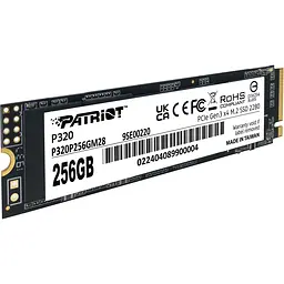 SSD накопичувач Patriot P320 256GB M.2 NVMe (P320P256GM28) [151752] - мініатюра 2