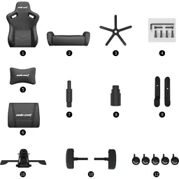 Крісло ігрове Anda Seat Kaiser 2 Size XL Black (AD12XL-07-B-PV-B01) - мініатюра 10
