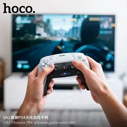 Бездротовий геймпад HOCO GA1 Phoenix PS4 White 6942007666596 - мініатюра 4