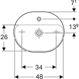 Раковина Geberit VariForm 50 500.776.01.2, Білий - мініатюра 3