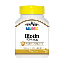 Вітаміни та мінерали 21st Century Biotin 5000 mcg, 110 таблеток