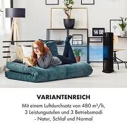 Мобільний кондиціонер вентилятор Klarstein Skytower Grand Smart 480 м3/ч (10035817) - мініатюра 6