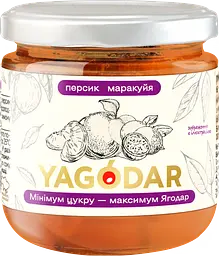 Джем з низьким вмістом цукру YAGODAR Персик з маракуйя 210 г (2206919313)