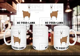 Чашка "NO PROB-LAMA" 425 мл Салатова