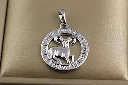 Кулон зодіак Xuping Jewelry овен 2 см серебристий