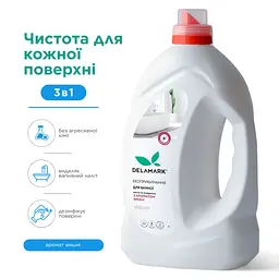 Універсальний засіб для миття ванної кімнати DeLaMark з ароматом вишні 4 л (4820152332028)