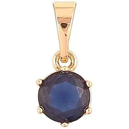Кулон Xuping Позолота 18K «Синій фіаніт, ø 6мм» для ланцюжка до 5мм (262364)