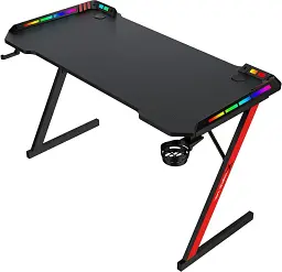 Стіл ігровий XTRIKE ME Gaming Desk RGB Llight, Black 110x60x74мм. (DK-05) - мініатюра 3