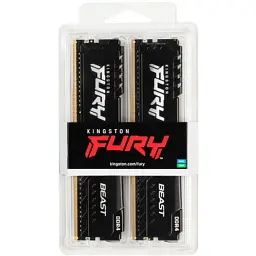 Модуль пам'яті для комп'ютера DDR4 32GB (2x16GB) 3200 MHz Fury Beast Black Kingston Fury (ex.HyperX) (KF432C16BBK2/32) - мініатюра 3