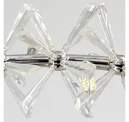 Кругла кришталева люстра Artlight 8559/800CH на 30 ламп G4 із прозорими призматичними елементами - мініатюра 4