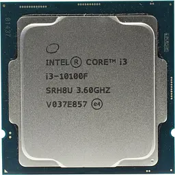Процесор Intel Core i3 10100F (CM8070110100F) (Socket 1200, 8T, 4.3 ГГц, Box) Б/в