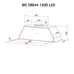 Витяжка повновбудована Perfelli BIS 58844 WH 1200 LED - мініатюра 11