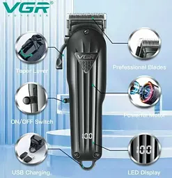 Машинка для стрижки VGR V-282 Black - мініатюра 5
