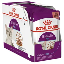 Вологий корм для дорослих котів Royal Canin Sensory Feel Jelly шматочки в желе 1.02 кг (12 шт. х 85 г)
