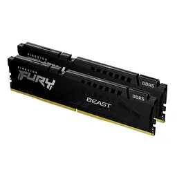 Модуль пам'яті для комп'ютера DDR5 64GB (2x32GB) 5600 MHz Beast Black Kingston Fury (ex.HyperX) (KF556C36BBEK2-64) - мініатюра 2