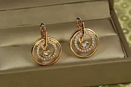 Сережки Xuping Jewelry Полярність 1,9 см золотисті